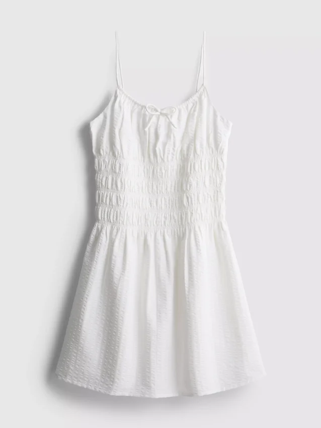 7-15 anos | vestido em tecido seersucker