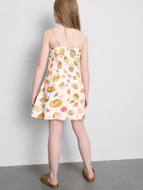 7-15 anos | vestido em tecido seersucker