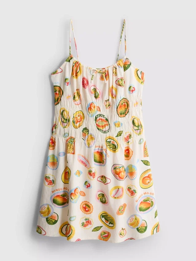 7-15 anos | vestido em tecido seersucker