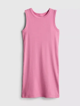 7-15 anos | vestido sem mangas com canelado