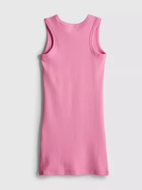 7-15 anos | vestido sem mangas com canelado