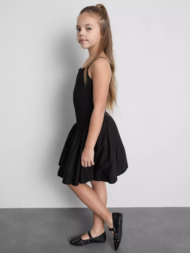 7-15 anos | vestido tipo camisola com franzido