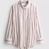 A camisa de popeline às riscas com elevado teor de algodão da The Edit