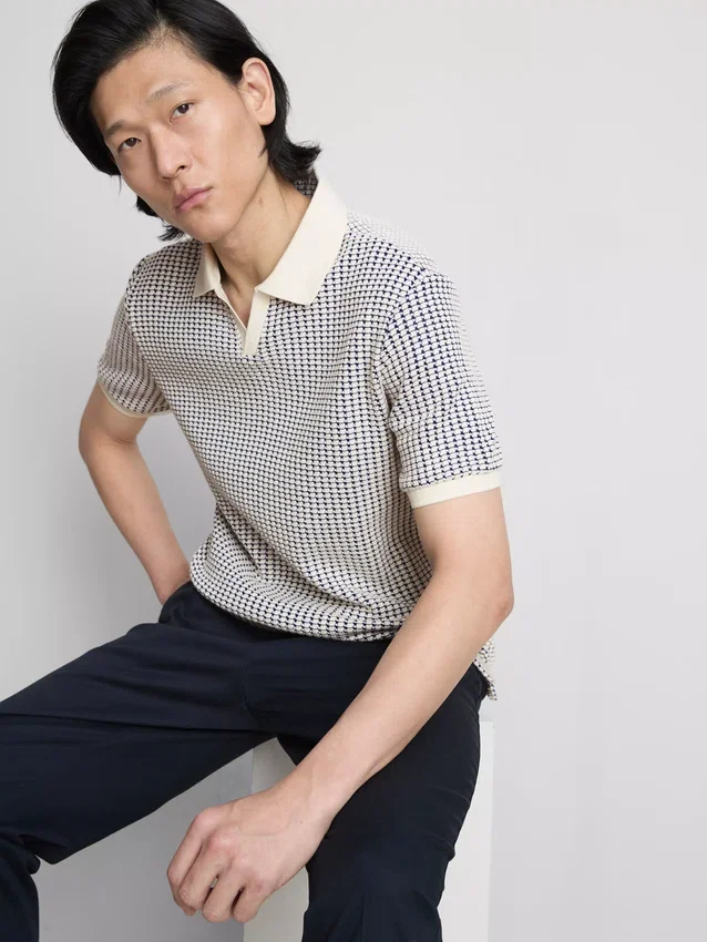 A camisa polo jacquard «The Edit»