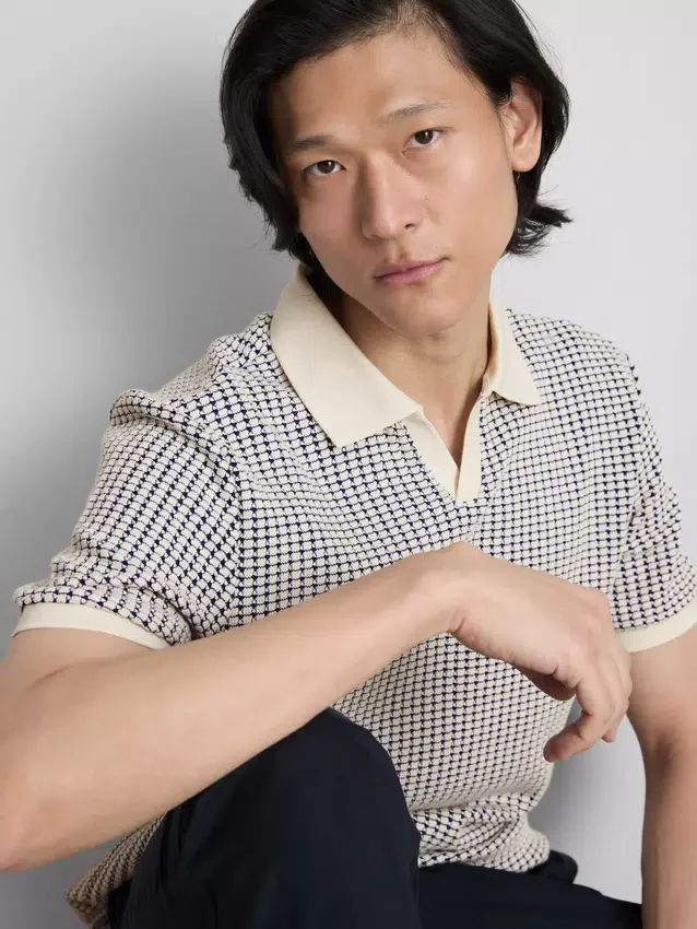 A camisa polo jacquard «The Edit»