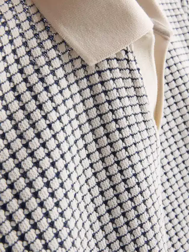 A camisa polo jacquard «The Edit»