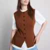 A camisola sem mangas de malha com botões da coleção «The Edit»