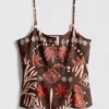 A camisola sem mangas estampada em mistura de linho da The Edit