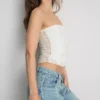 Bandeau de renda em mistura de algodão