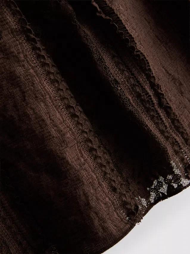 Bandeau de renda em mistura de algodão