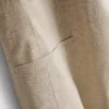 Blazer de manga curta em mistura de linho