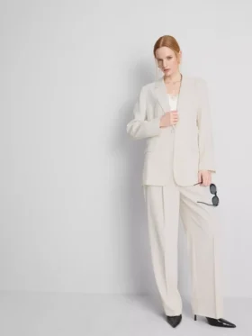 Blazer Lila de botões simples