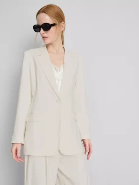 Blazer Lila de botões simples