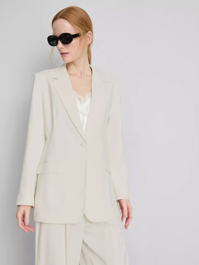 Blazer Lila de botões simples