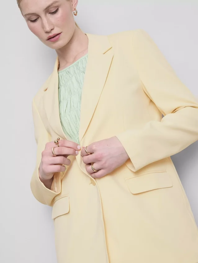 Blazer Lila de botões simples