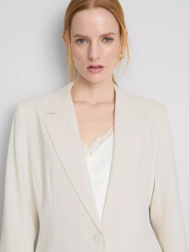 Blazer Lila de botões simples