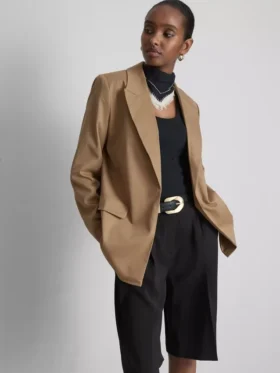 Blazer oversized de botões únicos
