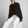 Blazer oversized de botões únicos