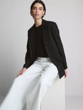 Blazer oversized de botões únicos