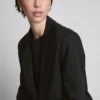 Blazer oversized de botões únicos