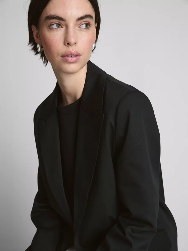 Blazer oversized de botões únicos