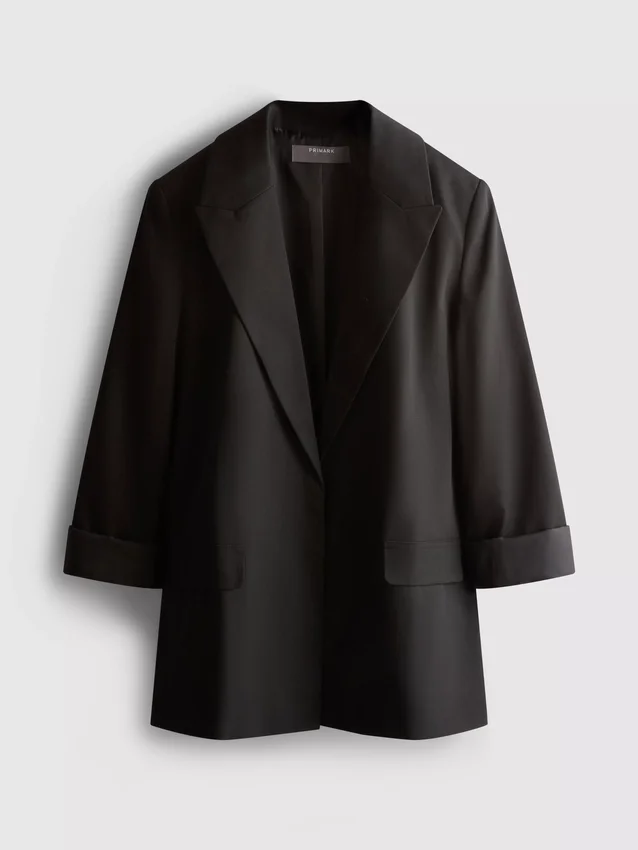 Blazer oversized de botões únicos