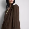 Blazer texturado com lapelas recortadas