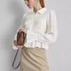 Blusa com bainha peplum franzida