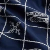 Blusa de algodão com decote halter e detalhes em renda