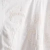 Blusa de calções de manga curta bordada em algodão
