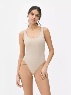 Body canelado sem costuras