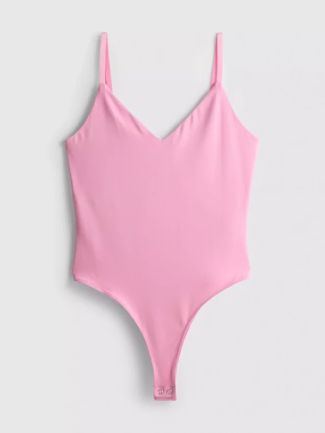 Body com alças e decote em V