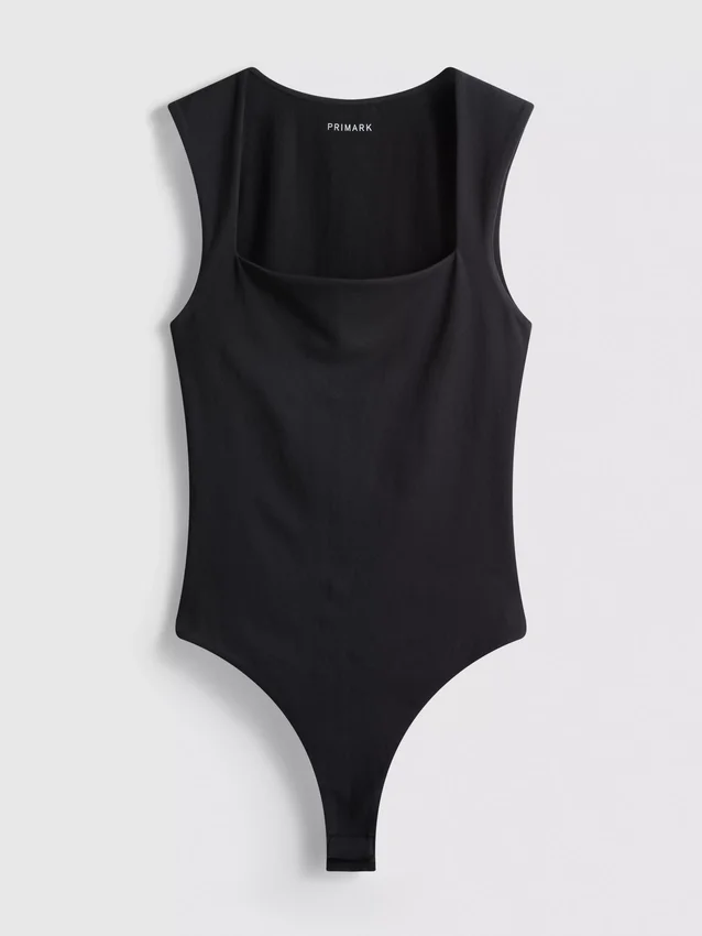 Body sem costuras com decote quadrado