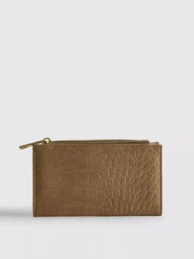 Bolsa com efeito de pele de crocodilo