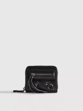Bolsa com fecho de correr com efeito envelhecido