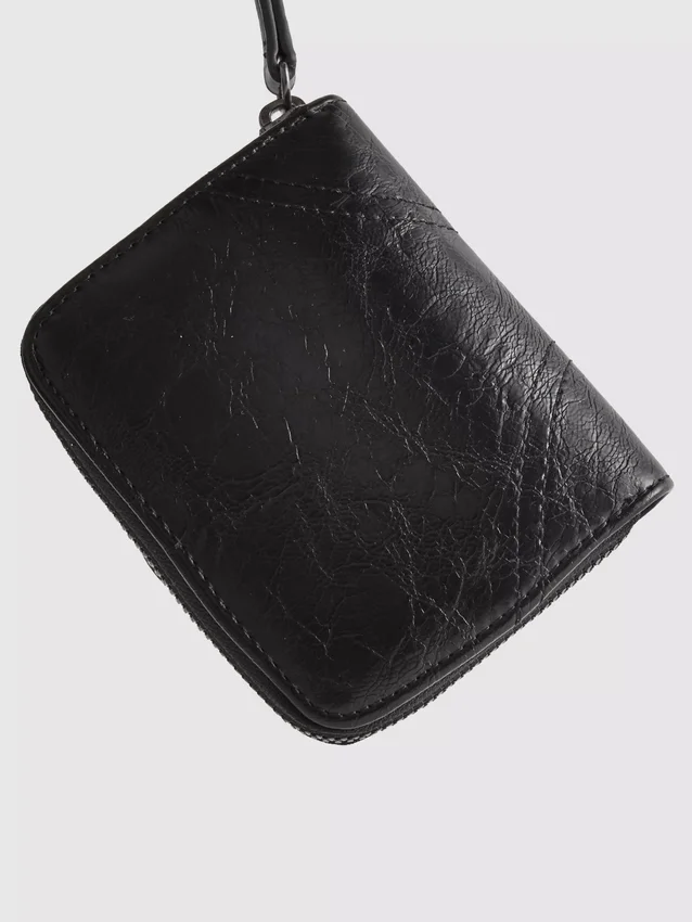 Bolsa com fecho de correr com efeito envelhecido