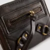 Bolsa com fecho de correr com efeito envelhecido