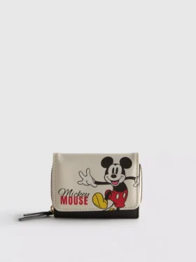 Bolsa com tampa da Disney com o Mickey e os amigos em imitação de couro