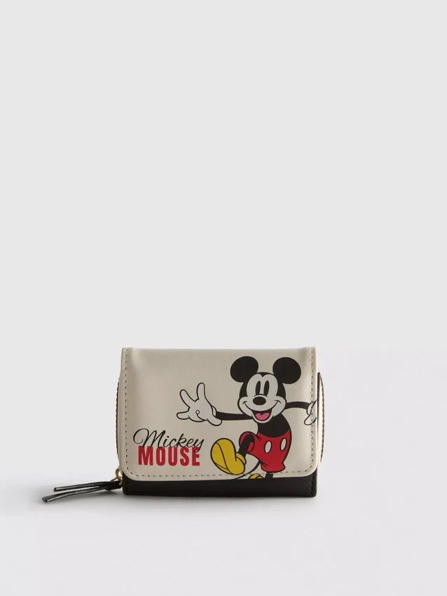 Bolsa com tampa da Disney com o Mickey e os amigos em imitação de couro