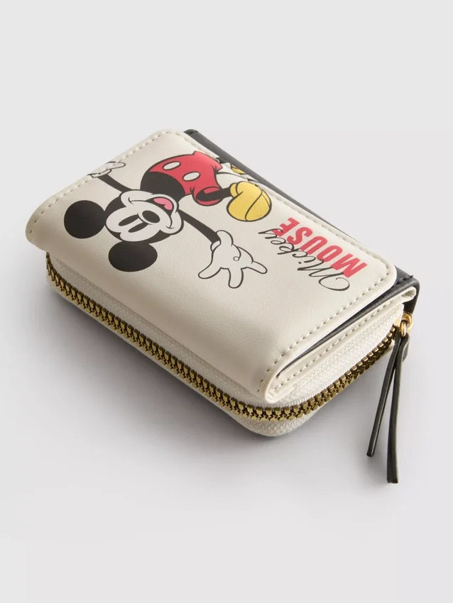 Bolsa com tampa da Disney com o Mickey e os amigos em imitação de couro