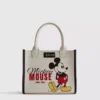Bolsa de compras em couro sintético da Disney com o Mickey e os amigos