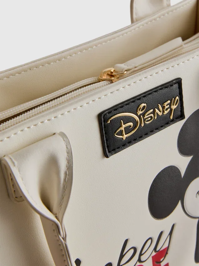 Bolsa de compras em couro sintético da Disney com o Mickey e os amigos