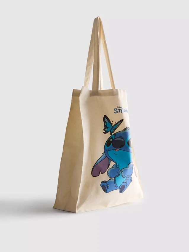 Bolsa de compras em lona com o Stitch da Disney