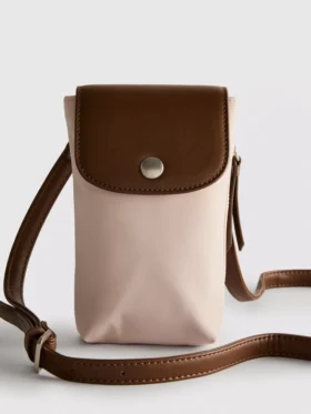 Bolsa para telemóvel em imitação de couro