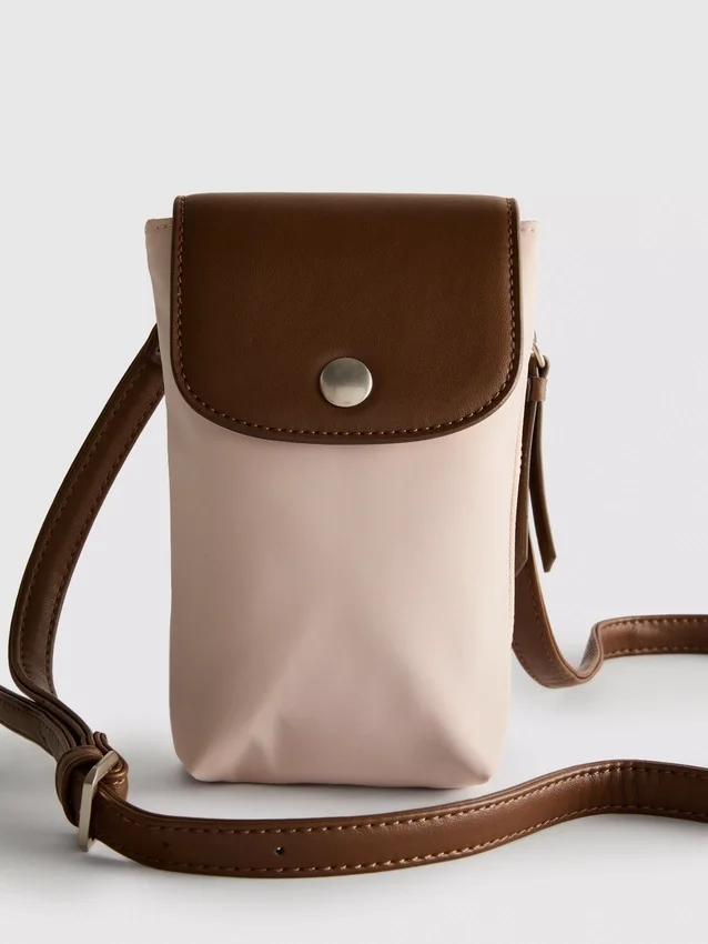 Bolsa para telemóvel em imitação de couro