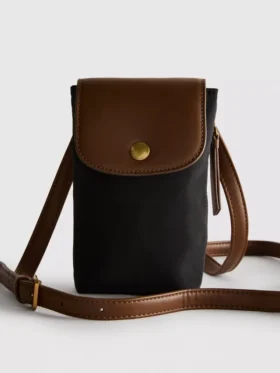 Bolsa para telemóvel em imitação de couro