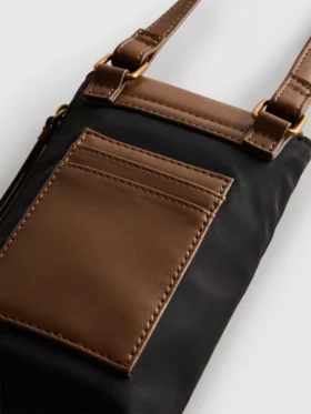 Bolsa para telemóvel em imitação de couro
