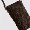 Bolsa para telemóvel tecida com contas