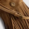 Bolsa porta-telemóvel com franjas