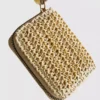 Bolsa tecida com fecho de correr
